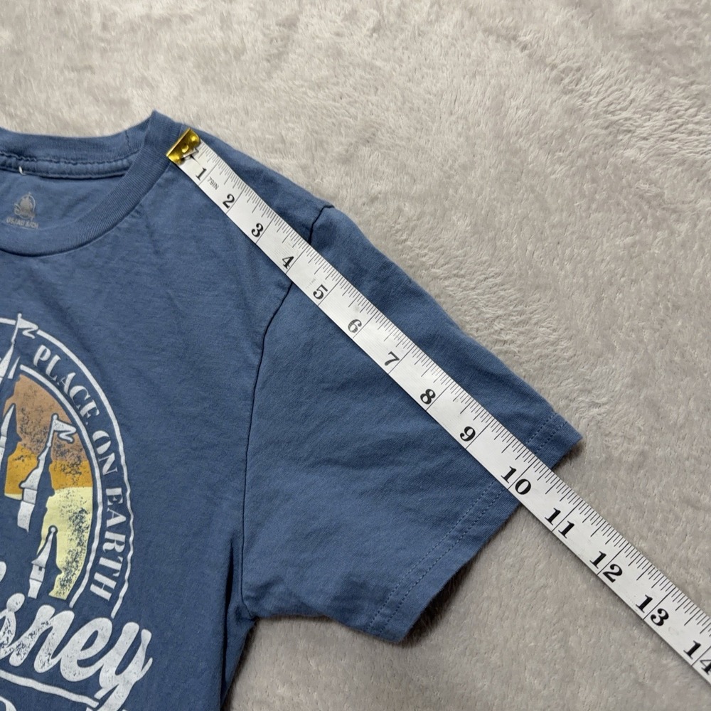 Disney World Parks Shirt Mens Small Blue Cinderella Castle Graphic Magical Tee - Picture 8 of 10